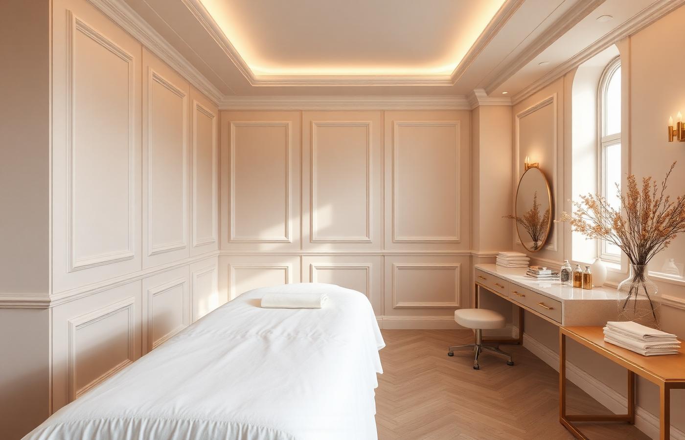 Interieur van de behandelkamer van Beautyhouse Jeanette